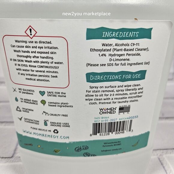 64 Oz. Everything Household Eco-Friendly Hydrogen Peroxide Based All Purpose Cle - Picture 5 of 5